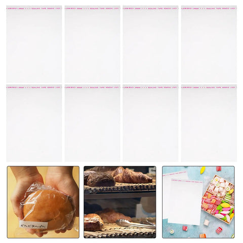 Self Sealing Clear Cookie Bags For Individual Packaging, 100 Pack, OPP Material Snack Bags For Cookies And Candies, Transparent Display