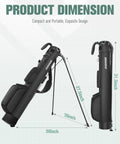 Ultra Lightweight Stand Golf Bag For Men And Women Holds Seven To Eight Clubs Two Way Divider System Built In Cooler Pocket Adjustable Shoulder Strap Multiple Pockets Perfect For Weekend Rounds And Short Trips dimensions and side view.