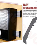 4 Pack Channel End Caps For Gladiator Track System Tough Durable End Covers installed on wall track system, gray color