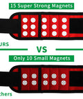 4 Piece Magnetic Tool Tray Set With Red Wristband And 15 Mighty Magnets compared with product with 10 magnets