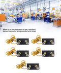 5PCS ESD Wrist Strap Ground Socket Kit With L Shaped Ring Connector And 1.75m Cable, Anti Static Wrist Band in use at workstation