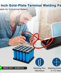 Man using Dope Portable 11000mAh Battery Spot Welder With LCD Screen 80 Gear Adjustable Power Type C Charge Nickel Strip Kit