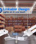 2 Pack 4Ft Linkable LED Shop Lights for Garage, 4400 Lumens, 5000K Daylight, 42W Utility Light Fixture in warehouse