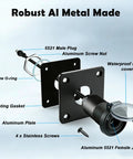 Exploded view of Aluminum Wall Pass Through Kit For RV And Boat Waterproof 12V 5A 60W DC Female Socket Connector components.