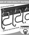 Heavy Duty Metal Garage Tool Organizer Wall Mount Kit Four Pack With Extension Cord Straps Garden Shed Hooks and Hangers For Brooms