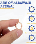 Hand holding a copper M12 Flat Washer, showcasing aluminum material, used as drain plug gaskets for vehicles.