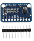 Sixteen Bit I2C Analog To Digital Converter Development Board With Programmable Gain Amplifier And High Precision ADC Module