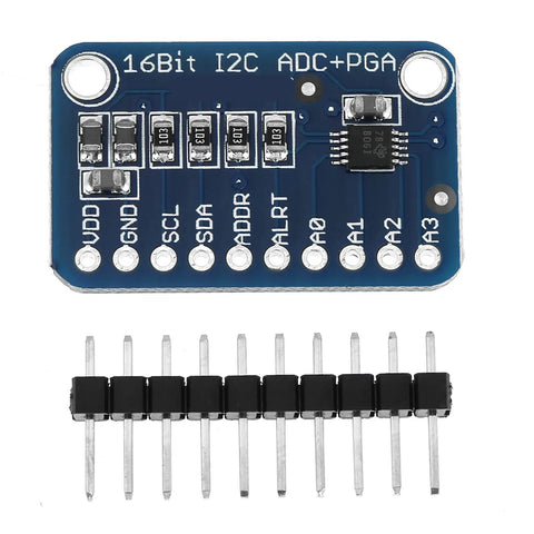 16 Bit I2C Analog To Digital Converter Board With 4 Single Ended Or Two Differential Channels 2V To 5V Power Easy To Use No Brainer ADC Module