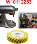 Mixer Worm Gear Replacement Kit For Most Stand Mixers No Fuss Fit Durable 3 Pack Replaces 4162897 4169830 AP4295669 WPW10112253 Fits Whirlpool Kenmore KitchenAid Models displayed with mixer and worn gears
