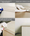 Step-by-step application of Brushed Aluminum Edge Banding 1.5 In X 50 Ft Non Glued Flexible Durable Real Wood PVC Veneer Edge Trim