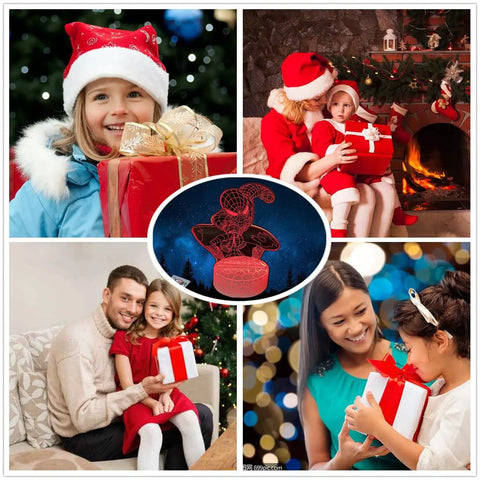 3D Illusion LED Night Light For Kids With 16 Color Changing Modes, Touch And Remote Control, superhero lamp with gifts