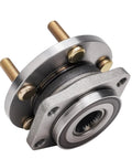 Front Wheel Bearing Hub Assembly for 2005 to 2014 Subaru Legacy and Outback, 5 lug direct fit replacement, metal close-up