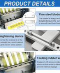 Detailed view of Upgraded Electric Heat Shrink Tube Cutter With Micro Computer Control highlighting fine steel blade and straightening device.