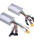 Dual Drive Controller Kit For Electric Bikes And Scooters 48V 25A 1200W Front And Rear Controllers With Display Meter Central Harness Aluminum Alloy PCB Upgrade For Thrilling Rides