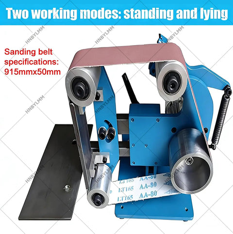 Heavy Duty Vertical And Horizontal Belt Sander With Brushless Motor And Digital Display Kicks Butt At Shaping Wood And Metal Delivering Hella Smooth Finishes Stepless Speed Control For Pro Grade Results Without Breaking A Sweat, showing dual working modes.