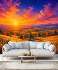 Classic Countryside Landscape Peel And Stick Wallpaper That Slaps Chill Outdoor Vibes On Your Walls In Seconds With Numbered Panels