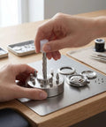 Using 9 Sizes Stainless Steel Watch Hand Press Tool With Non Slip Handle And Stable Base Platform For Repair Work