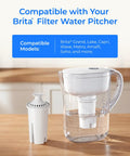 C06 Replacement Filter For Brita And Mavea Pitchers And Dispensers, NSF Certified Water Filter Reduces Chlorine Taste And Odor