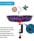 Easy assembly guide for Premium Heavy Duty Deck Mounted Bird Bath With Secure Detachable Clamp For Railings Balconies.