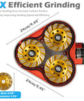 Beast Mode Powerful Electric Diamond Polisher With Telescopic Rod 3800W 6 Speed Gear Triple Head Concrete Grinder disc detail