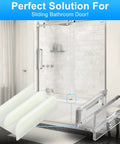 Sliding Shower Door Bottom Track Set For Glass Doors Compatible With One Half Inch And Three Eighth Inch Grooves Includes Two Tracks For Seven Sixteenths Inch And Five Sixteenths Inch Glass Doors Durable Material For Long Lasting Performance