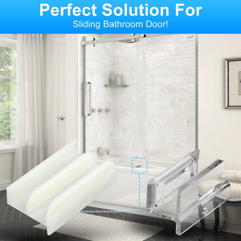 Sliding Shower Door Bottom Track Set For Glass Doors Compatible With One Half Inch And Three Eighth Inch Grooves Includes Two Tracks For Seven Sixteenths Inch And Five Sixteenths Inch Glass Doors Durable Material For Long Lasting Performance