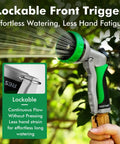 Heavy Duty Metal Garden Hose Nozzle With 7 Adjustable Spray Patterns High Pressure Hand Sprayer With Flow Control for watering