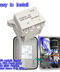 35A 230V Well Pump Relay For Auto Panel Mount Control Box 5-15HP Fit For Franklin Units Quick Plug-N-Play Replacement For 155031102 155031110 305213902 No Contact Silver Finish, installed in control box