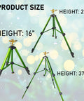 Heavy-Duty Impact Sprinkler On Tripod Base With Zinc Rotary Head For Lawn Yard And Garden, sizes 16, 27, 37 inches