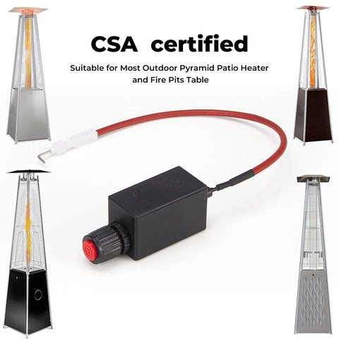 Electronic Igniter With Cable Replacement Part For Outdoor Pyramid Patio Heaters And Fire Pits Table CSA Certified