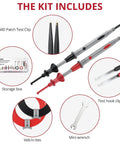 25 Piece Silicone Multimeter Leads Kit With Replaceable Probes CAT III 1000V 20A includes test clips, storage, velcro ties, wrench
