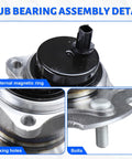 Close-up of Rear Wheel Bearing Hub Assembly 2 Pack 5 Lug 512372 For Scion tC 2011-2016 RAV4 2006-2016 and Lexus HS250h 2010-2012