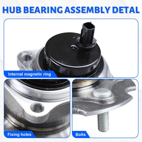 Close-up of Rear Wheel Bearing Hub Assembly 2 Pack 5 Lug 512372 For Scion tC 2011-2016 RAV4 2006-2016 and Lexus HS250h 2010-2012
