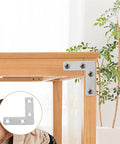 36 Piece Heavy Duty L Shaped Shelf Brackets Stainless Steel for wall mounted furniture support on wooden table corner.