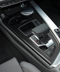 Real Carbon Fiber Center Console Cover for Audi B9 A4 S4 A5 S5 RS5 2020 2021 2022 2023 2024 2025 installed