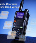 10W Ham Radio Handheld with Long Range VHF UHF Two Way Walkie Talkie NOAA Weather Receiver USB C 2500mAh battery