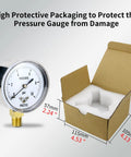 2.5 Inch Diaphragm Pressure Gauge For Low Pressure Gas And Vacuum Micro Precision With Radial Mount NPT 1/4 Inlet 0-10 PSI Range shown with protective packaging