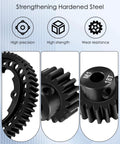 Traxxas X Maxx gear upgrade kit showing 54T spur gear and 18T pinion made of hardened steel, enhancing precision and wear resistance.