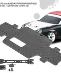 Black Carbon Fiber RC Car Chassis For WLtoys K969 K979 K989 K999 P929 P939 Lightweight Yet Ultra Strong One Twenty Eighth Scale Replacement Part With Screws And Nuts Durable DIY RC Chassis Set For Speed Demons.