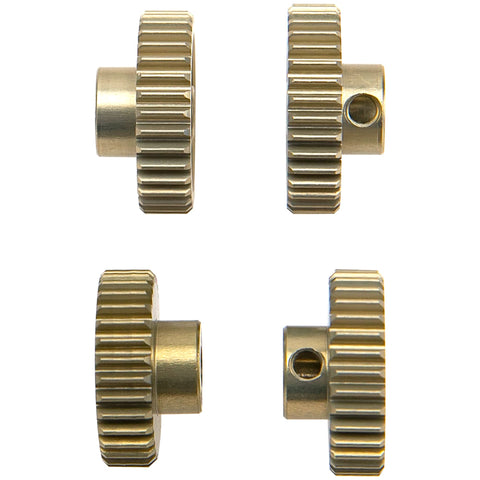 7075 Aluminum 48P Pinion Gear Set 32T 33T 34T 35T For 3.175mm Shaft One Eighth Inch RC Car Motors Fits HPI Losi Axial Traxxas Tamiya One Tenth Scale 4 Pack Durable CNC Machined Aluminum For Precise Mesh And Easy Gear Swaps For RC Hobbyists