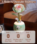 3D Puzzles Starry Camellia Lamp With Blooming Motion, DIY Night Light Kit For Bedroom Vibe, 73-Piece Model Set, Dope Gift For Adults Women Teens, Dreamy Floating Flower Glow, camellia lamp with 3 light modes