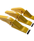 Weld-On Flush Mount 2A Bucket Shanks And 2AH Teeth Set With Pins For Excavator Backhoe, durable steel, side view