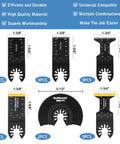 26pc AIFICUT titanium oscillating saw blade set for wood, plastic and metal; universal fit.
