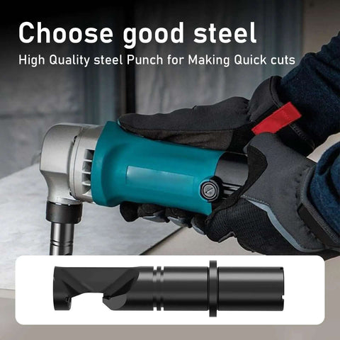 Die Holder For Electric Nibblers Heavy Duty Durable Replacement Part With Precise Fit Between Punch And Lock Nut on workbench