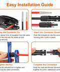 Easy installation guide for Tough 10AWG Solar Extension Cable 3Ft Red And Black PV Wire with connectors for RV camper.