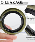 4 pc trailer axle hub grease seals with cotter pins; rubber with steel spring; ID 1.719 in, OD 2.565 in