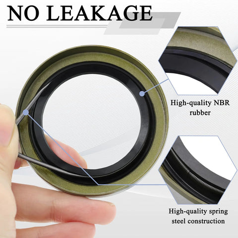 4 pc trailer axle hub grease seals with cotter pins; rubber with steel spring; ID 1.719 in, OD 2.565 in