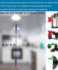 Outdoor And Indoor Motion Sensor LED Bulbs 9W A19 60W Equivalent 800 Lumens 5000K Daylight E26 Dusk To Dawn Motion Activated Security Lighting 2 Pack For Home Patio Entryway installed 6.8-8 ft high, exposed sensor