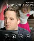 Man wearing 25 Decibel Noise Reduction Earplugs Custom Molded Reusable Hearing Protection for Noise Sensitivity and Flights