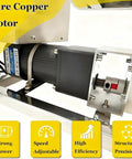 Heavy Duty Viscous Liquid Transfer Pump For Honey And Paste Stainless Steel Gear Pump 90W Electric Delivers Up To 8 Kg Per Minute About 5.7 L Handles 800 to 4000 cP Food Grade Easy Pour And Clean, black motor close-up